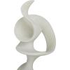 image:imageDeco 79 Polystone Abstract Decorative Sculpture Home Decor Statue with Black Base Accent Figurine 9 x 6 x 20 White