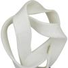 image:imageDeco 79 Polystone Abstract Decorative Sculpture Ribbon Line Home Decor Statue with Black Base Accent Figurine 11 x 9 x 17 White