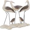 image:imageDeco 79 Polystone Bird Decorative Sculpture Family Home Decor Statue with Cream Rock Base Accent Figurine 14 x 5 x 12 Brown