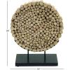 image:imageDeco 79 Teak Wood Abstract Handmade Decorative Sculpture Home Decor Statue with Black Stand Accent Figurine 19 x 8 x 24 BrownBrown