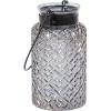 image:imageDeco 79 Glass Textured Candle Lantern 7 x 7 x 12 Black7 x 7 x 12