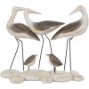 image:imageDeco 79 Polystone Bird Decorative Sculpture Family Home Decor Statue with Cream Rock Base Accent Figurine 14 x 5 x 12 Brown