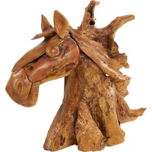 image:imageDeco 79 Teak Wood Horse Handmade Decorative Sculpture Home Decor Statue Accent Figurine 25 x 10 x 23 BrownBrown