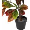 image:imageDeco 79 Faux Foliage Croton Artificial Plant with Realistic Leaves and Black Plastic Pot 27 x 27 x 50 Green