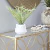 image:imageDeco 79 Faux Foliage Fern Artificial Plant with Realistic Leaves and White Ceramic Pot 18 x 16 x 14 GreenGreen