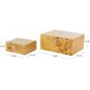 image:imageDeco 79 Wood Carved Linear Box Set of 2 19 16W Light BrownBrown