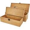 image:imageDeco 79 Wood Carved Linear Box Set of 2 19 16W Light BrownLight Brown