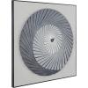 image:imageDeco 79 Wood Geometric 3D Spiral Shadow Box with Black Frame 32 x 2 x 32 Gray