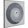 image:imageDeco 79 Wood Geometric 3D Spiral Shadow Box with Black Frame 32 x 2 x 32 Gray