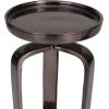 image:imageCosmoLiving by Cosmopolitan Aluminum Geometric Pillar Candle Holder Set of 2 14 10H BlackBlack