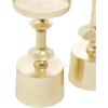 image:imageCosmoLiving by Cosmopolitan Aluminum Metal Decorative Candle Holder Pillar Candle Stand Set of 3 Candlestick Holder 11 9 7 H GoldGold