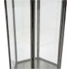 image:imageCosmoLiving by Cosmopolitan Metal Geometric Hexagon Shaped Candle Lantern with Clear Glass Set of 3 10 8 6 H ClearClear