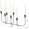 image:imageCosmoLiving by Cosmopolitan Metal Slim 7 Candle Candelabra 21 x 7 x 10 GoldBlack