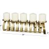 image:imageCosmoLiving by Cosmopolitan Stainless Steel Metal Decorative Candle Holder Candle Stand Candlestick Holder 20 x 5 x 5 Gold20 x 5 x 5