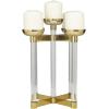 image:imageCosmoLiving by Cosmopolitan Stainless Steel Metal Decorative Candle Holder Candle Stand Candlestick Holder 20 x 5 x 5 GoldSMALL SIZE