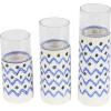 image:imageDeco 79 67110 LatticePatterned Ceramic Candle Holders 9 x 11 x 13 WhiteGreenClearBlackSilver