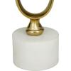 image:imageDeco 79 Aluminum Metal Decorative Candle Holder Paper Clip Pillar Candle Stand with Marble Base Set of 2 Candlestick Holder 19 15 H Gold