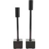 image:imageDeco 79 Aluminum Metal Decorative Candle Holder Slim Candle Stand with Block Bases Set of 2 Candlestick Holder 11 13 H BlackBlack
