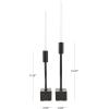 image:imageDeco 79 Aluminum Metal Decorative Candle Holder Slim Candle Stand with Block Bases Set of 2 Candlestick Holder 11 13 H BlackBlack