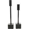 image:imageDeco 79 Aluminum Metal Decorative Candle Holder Slim Candle Stand with Block Bases Set of 2 Candlestick Holder 11 13 H BlackBlack