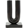 image:imageDeco 79 Aluminum Metal Geometric Decorative Candle Holder UShaped Candle Stand with White Marble Bases Set of 2 Candlestick Holder 9 11 H GoldBlack