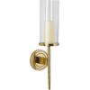 image:imageDeco 79 Aluminum Metal Single Candle Wall Sconce 5 x 7 x 16 GrayGold