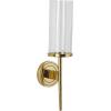 image:imageDeco 79 Aluminum Metal Single Candle Wall Sconce 5 x 7 x 16 GrayGold