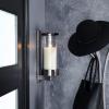 image:imageDeco 79 Aluminum Metal Single Candle Wall Sconce 5 x 7 x 16 GrayGray