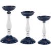 image:imageDeco 79 Coastal Asymmetrical Candle Holders 5 W x 1175 H Blue White