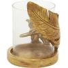 image:imageDeco 79 Glass Bird Feather Pillar Candle Holder 5 x 5 x 8 Gold