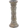 image:imageDeco 79 Mango Wood Tribal Candle Holder Set of 3 18 15 12H Light Brown