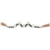 image:imageDeco 79 Marble Decorative Candle Holder Garland Candle Stand with Brown Tassel and Black Beads Candlestick Holder 42 x 2 x 2 White