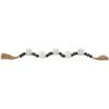 image:imageDeco 79 Marble Decorative Candle Holder Garland Candle Stand with Brown Tassel and Black Beads Candlestick Holder 50 x 2 x 2 White