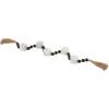 image:imageDeco 79 Marble Decorative Candle Holder Garland Candle Stand with Brown Tassel and Black Beads Candlestick Holder 52 x 2 x 2 White
