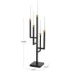 image:imageDeco 79 Metal Decorative Candelabra 5 Candle Candlestick Holder Candlestand 11 x 11 x 34 BlackBlack