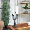 image:imageDeco 79 Metal Decorative Candelabra Antique Style Candlestick Holder Candlestand 6 x 6 x 17 BlackBlack
