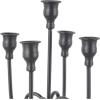 image:imageDeco 79 Metal Decorative Candelabra Antique Style Candlestick Holder Candlestand 6 x 6 x 17 BlackBlack