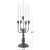 image:imageDeco 79 Metal Decorative Candelabra Antique Style Candlestick Holder Candlestand 6 x 6 x 17 BlackBlack
