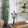 image:imageDeco 79 Metal Decorative Candelabra Antique Style Candlestick Holder Candlestand 6 x 6 x 17 BlackBlack