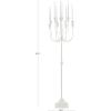 image:imageDeco 79 Metal Decorative Candelabra Taper 12 Slot Candle Stand Candlestick Holder 16 x 16 x 52 White