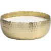image:imageDeco 79 Metal Decorative Candle English Garden Scented Wide Hammered 90 oz 4 Wick Aromatherapy Candle with White Wax Wax Aromatherapy Candle 10 x 10 x 4 Gold