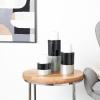 image:imageDeco 79 Metal Decorative Candle Holder Colorblock Candle Stand with Gold and Silver Streaks Set of 3 Candlestick Holder 11 7 4 H Black