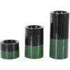 image:imageDeco 79 Metal Decorative Candle Holder Colorblock Candle Stand with Paint Streak Designs Set of 3 Candlestick Holder 11 7 4 H Green