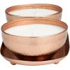 image:imageDeco 79 Metal Decorative Candle Tropical Breeze Scented Hammered 12 oz 2 Wick Aromatherapy Candle with White Wax Set of 2 Wax Aromatherapy Candle 10 W 3 H CopperWhite