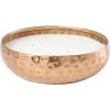 image:imageDeco 79 Metal Decorative Candle Tropical Breeze Scented Hammered 20 oz 3 Wick Aromatherapy Candle with White Wax Wax Aromatherapy Candle 7 x 7 x 2 Copper