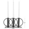 image:imageDeco 79 Metal Overlapping Circular Ring Candelabra 11 x 3 x 5 BlackBlack