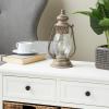image:imageDeco 79 Metal Room Accent Lamp Distressed Antique Style Lantern Table Lamp Lamp 7 x 5 x 17 Bronze
