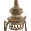 image:imageDeco 79 Metal Room Accent Lamp Distressed Antique Style Lantern Table Lamp Lamp 7 x 5 x 17 Bronze