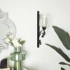image:imageDeco 79 Metal Single Candle Wall Sconce 7 x 12 x 24 Black