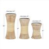 image:imageDeco 79 Set of 3 Brown Wood Natural Candle Holder 10 8 6 Inches Candlestick Holds 3 Pillar Candles Pillar Candle Holders Candle HolderBrown